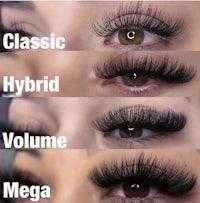 a picture of different types of eyelashes